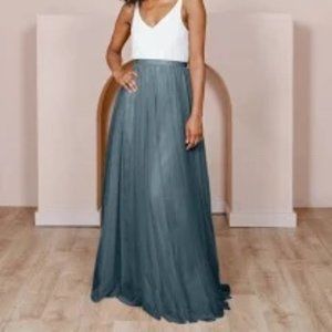 Revelry Skylar Tulle Skirt - Eucalyptus sz 8